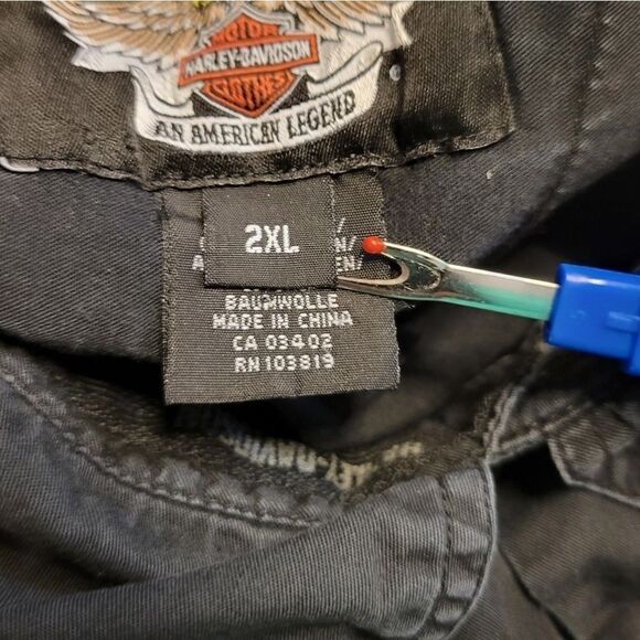 HARLEY Davidson Men's 2XL Black Bleach Style Graffiti Graphics Potato Potato - Picture 12 of 14